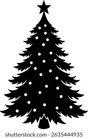 Christmas tree silhouette vector illustration design