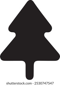 Christmas tree silhouette vector style with white background