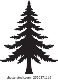Christmas Tree Silhouette without decorations