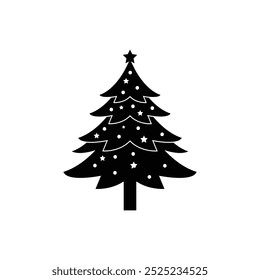Christmas Tree Silhouettes Vector Illustration