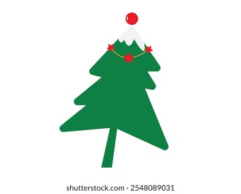 Weihnachtsbaum mit einem einfachen und niedlichen Konzept