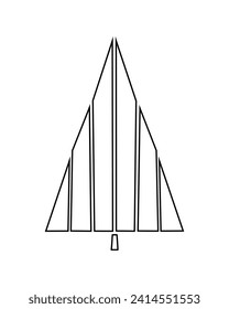 Christmas tree simple hand drawn outline doodle vector illustration for wintertime happy holidays celebration lineart decor, greeting card, invitation, poster, Merry Christmas, Happy New Year