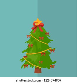 christmas tree simple illustration