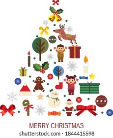 Christmas tree simple illustration material