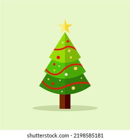 christmas tree simple vector template