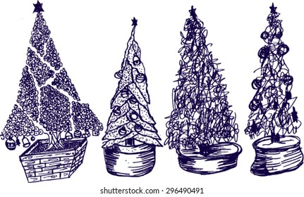 christmas tree, sketch
