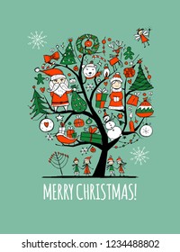 Christmas tree, sketch for your design