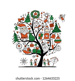Christmas tree, sketch for your design