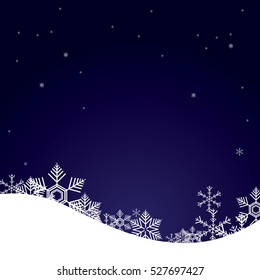 christmas tree and snow