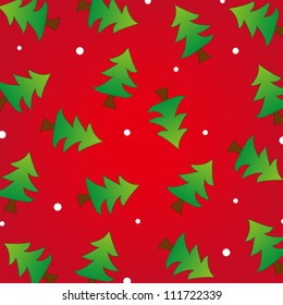  Christmas tree and snow background