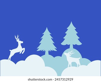 Christmas Tree Snow Background Illustration