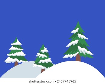 Christmas Tree Snow Background Illustration