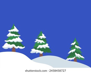 Christmas Tree Snow Background Illustration