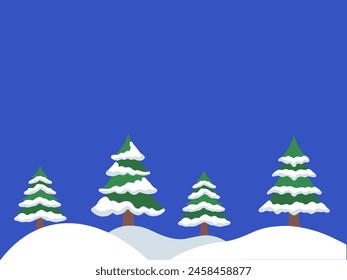 Árbol de Navidad Ilustración de fondo de nieve