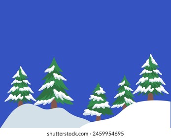 Christmas Tree Snow Background Illustration