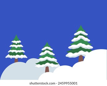 Christmas Tree Snow Background Illustration