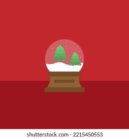 Weihnachtsbaum in Schneekugel
