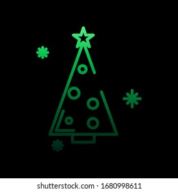 Christmas tree snow nolan icon. Simple thin line, outline vector of winter icons for ui and ux, website or mobile application