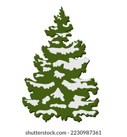 Árbol de Navidad con nieve en las ramas