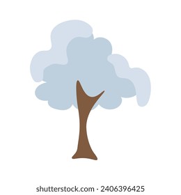 christmas tree in the snow, winter tree, snowy tree, snow falling on the tree illustration