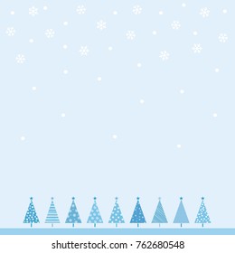 Christmas tree and snowflake background illustration, Xmas image