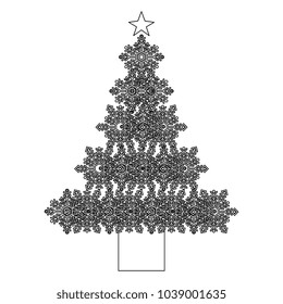 christmas tree with snowflakes