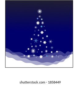 Weihnachtsbaum der Schneeflocken