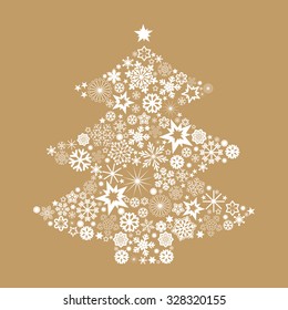 Christmas tree with snowflakes