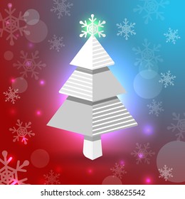 Christmas tree with snowflakes 