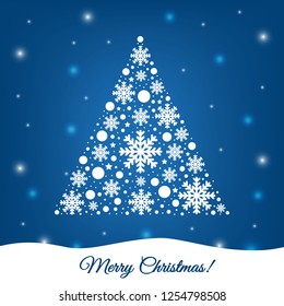 Christmas tree snowflakes design.