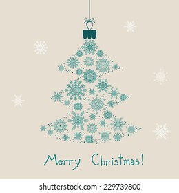 Christmas tree snowflakes, New year decor