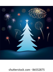 Christmas tree with space for text