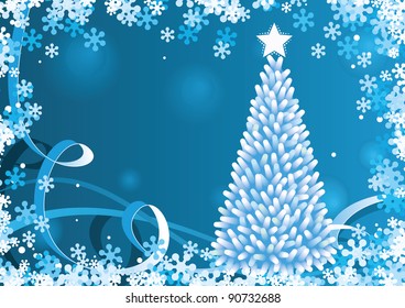 Christmas tree with space for text