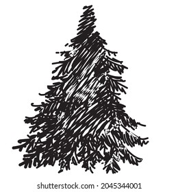 Christmas tree spots vector isolated on a white background. Minimalistic design for Christmas and New Year