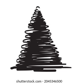 Christmas tree spots vector isolated on a white background. Minimalistic design for Christmas and New Year