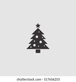 Christmas tree, spruce icon illustration vector, can be used for web and mobile