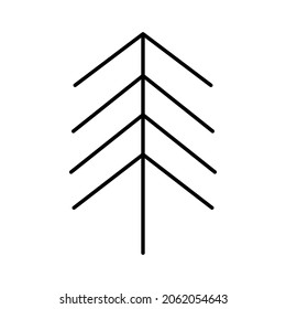 Christmas tree spurce vector icon