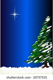 Christmas tree and star