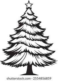 Christmas tree with a star
