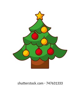 christmas tree star balls decoration festive