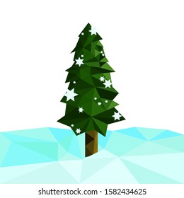 Christmas Tree with Star in December 