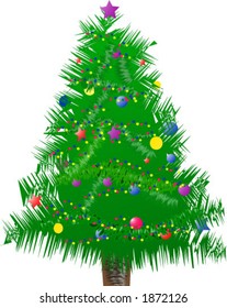 Christmas tree with a star on the top
