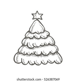 Christmas tree with a star on top