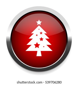 christmas tree with star on top icon