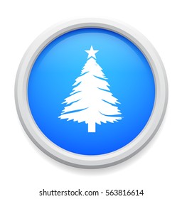 christmas tree with star on top icon