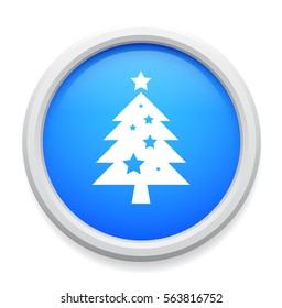 christmas tree with star on top icon