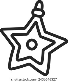 Ilustración vectorial de juguete de estrella de árbol de Navidad