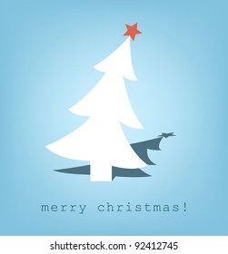 christmas tree and star. vector illustration.