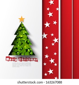 Christmas Tree and Stars Concept Background