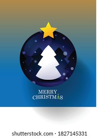 Weihnachtsbaum und Sterne Deckplan. Hintergrund für kreatives Design